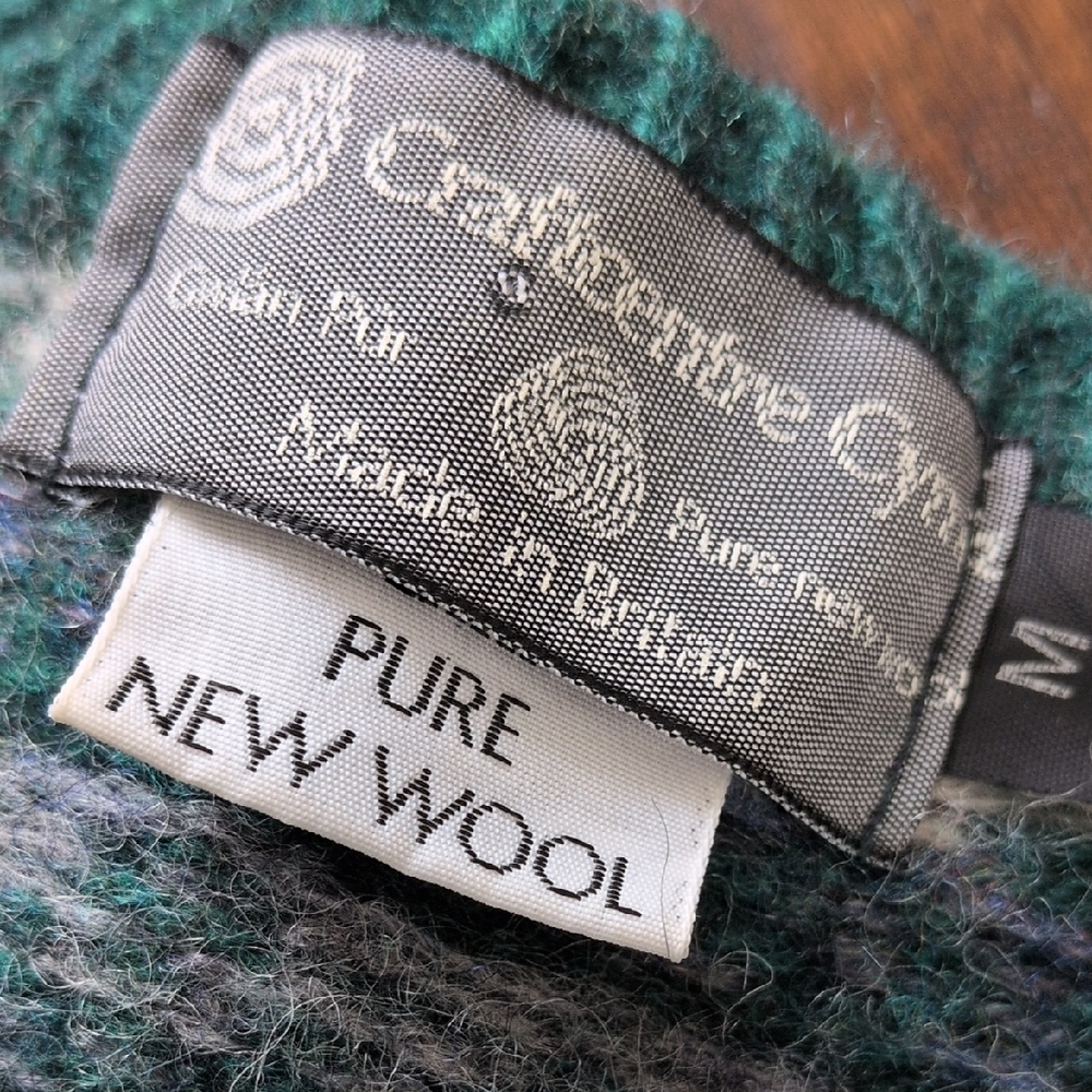 Vintage British Wool Craftcentre Cymru Crew Neck Sweater with Anchor Pattern,M - Picture 4 of 11